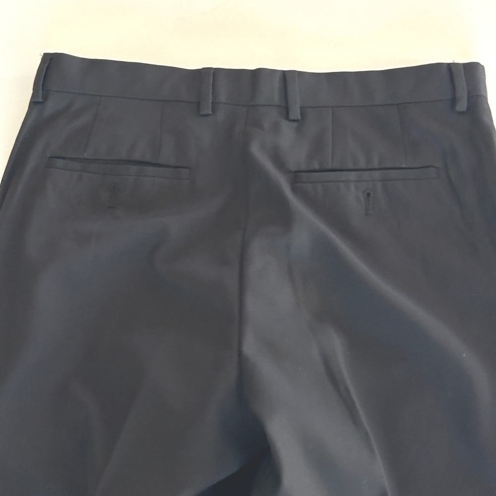 Mens Classic Dress Pants Black Flat Front Straight Leg Claiborne 30x32 - Picture 8 of 8
